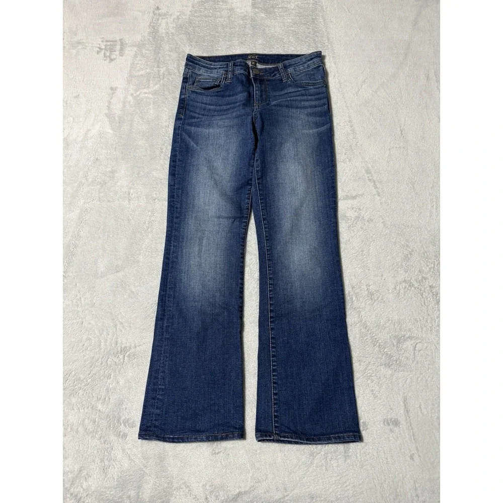 KUT Baby Bootcut Jeans Womens 6‎ Short Medium Wash Stretch Denim 28x28